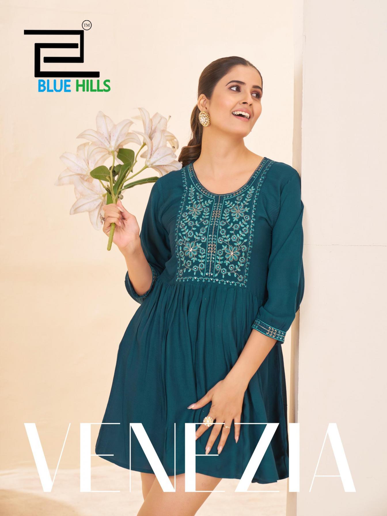 VENEZIA BY BLUE HILLS READYMADE RAYON RINKLE SHORT TOPS 