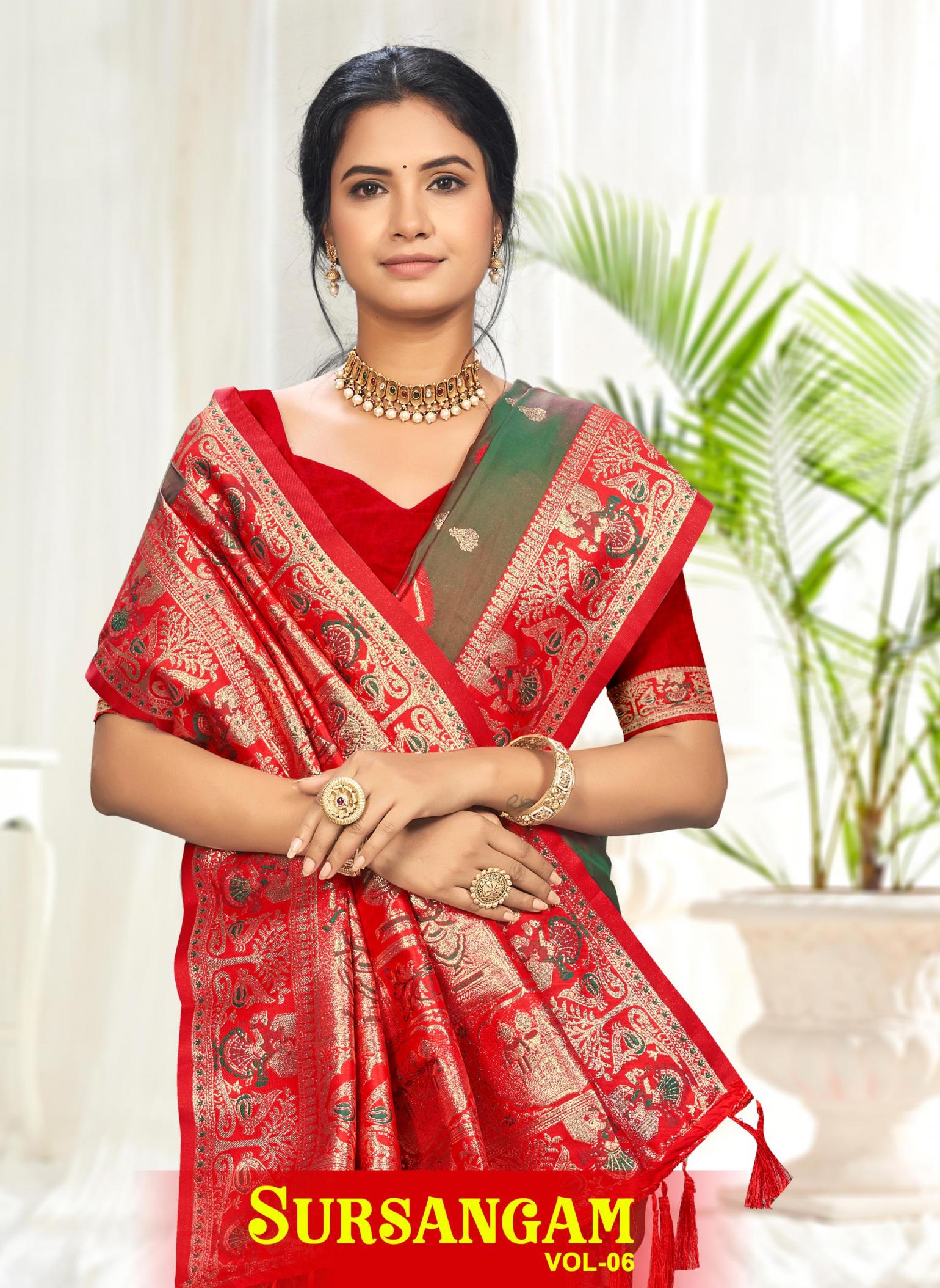Bunawat - Sursangam-06 Sangam Prints Silk Woven Work Traditional Saree