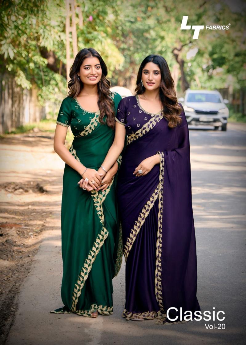 LT FASHION CLASSIC VOL 20 MALAI SILK AMAZIG SAREE ONLINE  