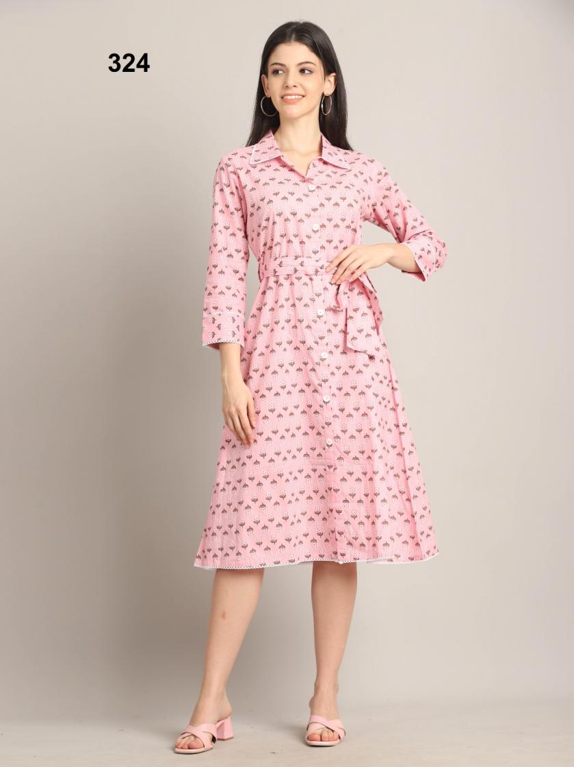 COTTON UNIQUE COLOURS FULL STITCH KURTIS