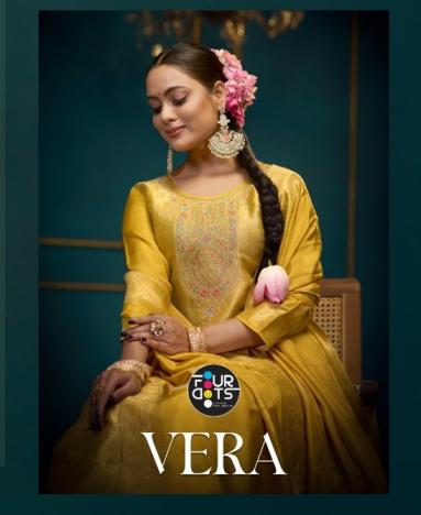 VERA BY FOURDOTS VISCOSE SILK JACQUARD UNIQUE SUITS 
