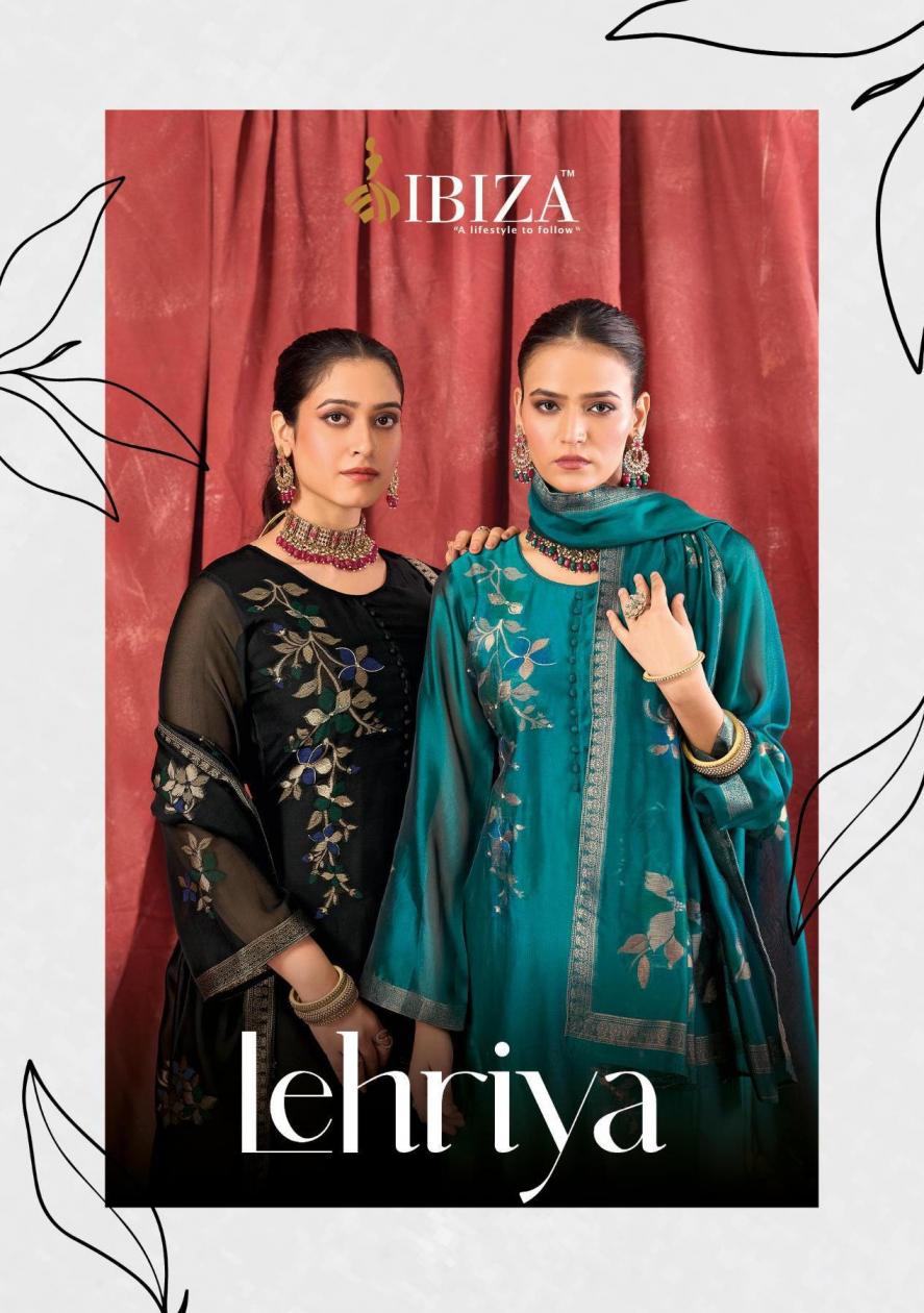 LEHRIYA BY IBIZA BANGLORY SILK JACQUARD UNSTITCH 3PCS DRESS