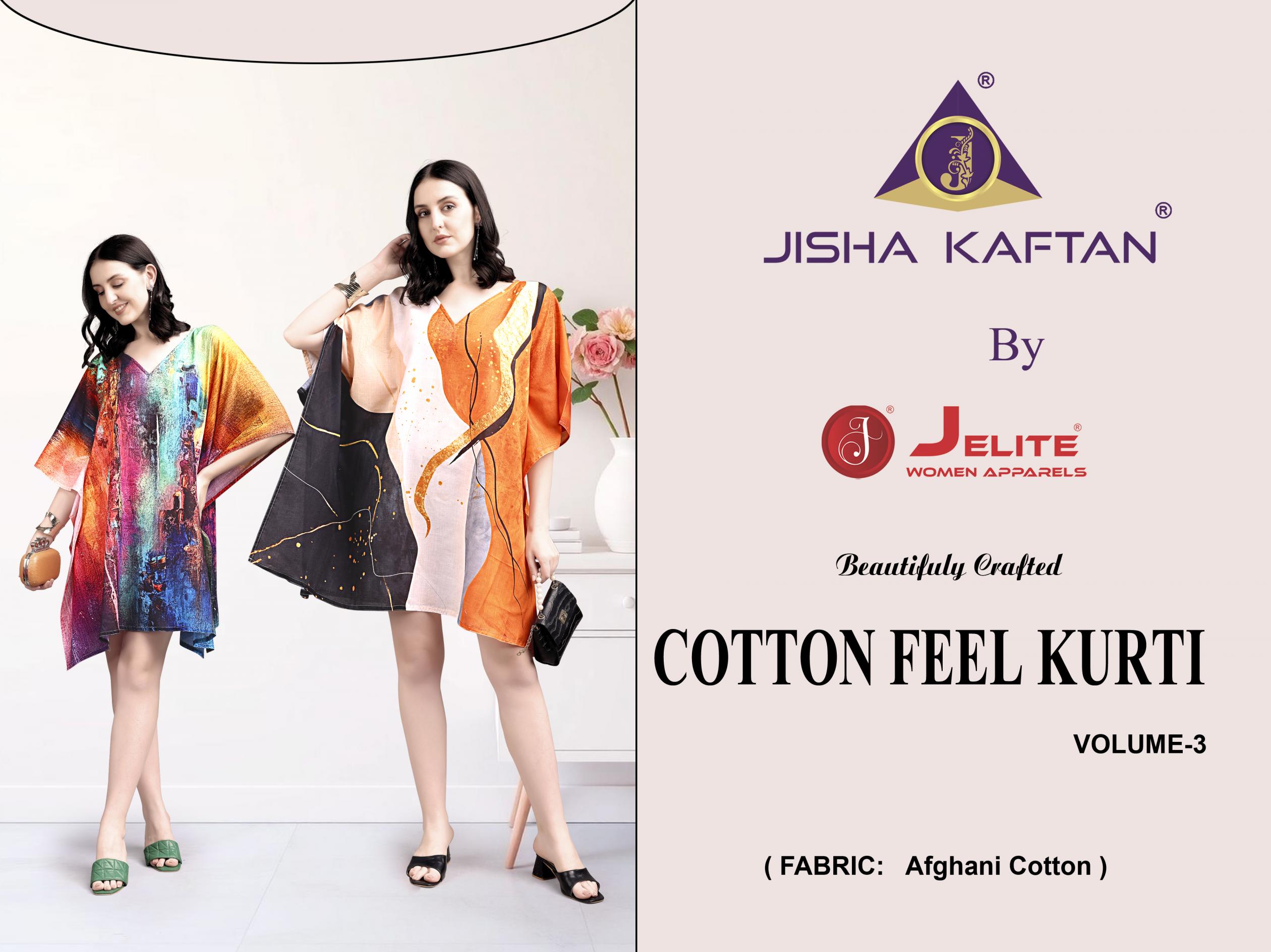 JISHA KAFTAN PRESENTS COTTON FEEL KURTI VOLUME 3