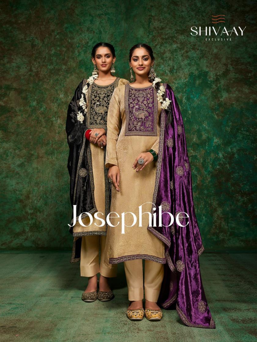 SHIVAAY JOSEPHIBE MOSRCCO SILK JACQUARD UNSTITCH SUITS 