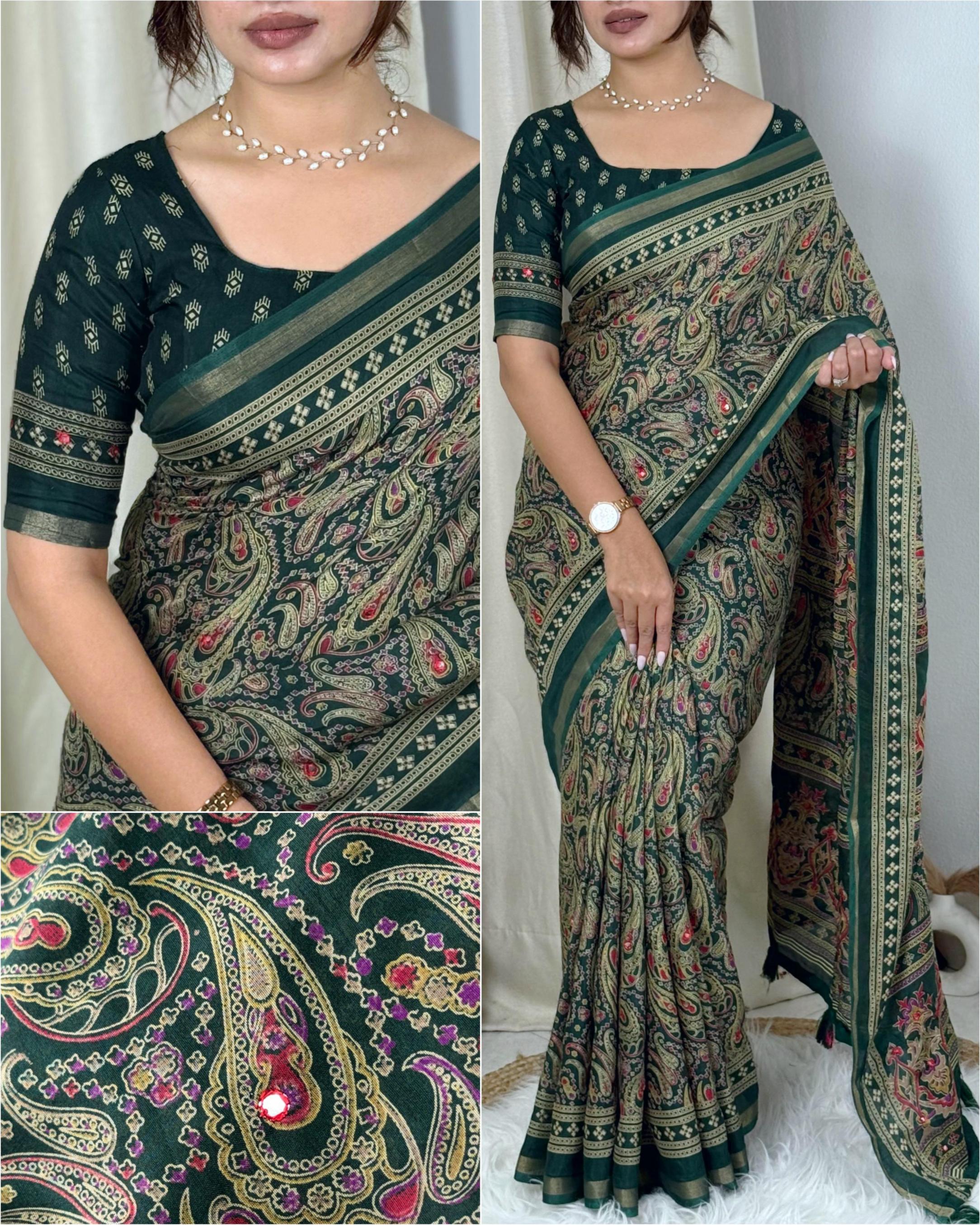 KALAMKARI HIT DESIGN MUL COTTON STYLISH SAREES 
