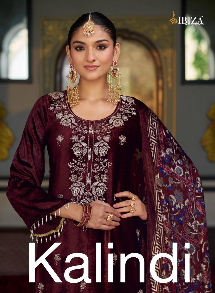 IBIZA KALINDI VISCOSE VELVET WINTER UNSTITCH SUITS 