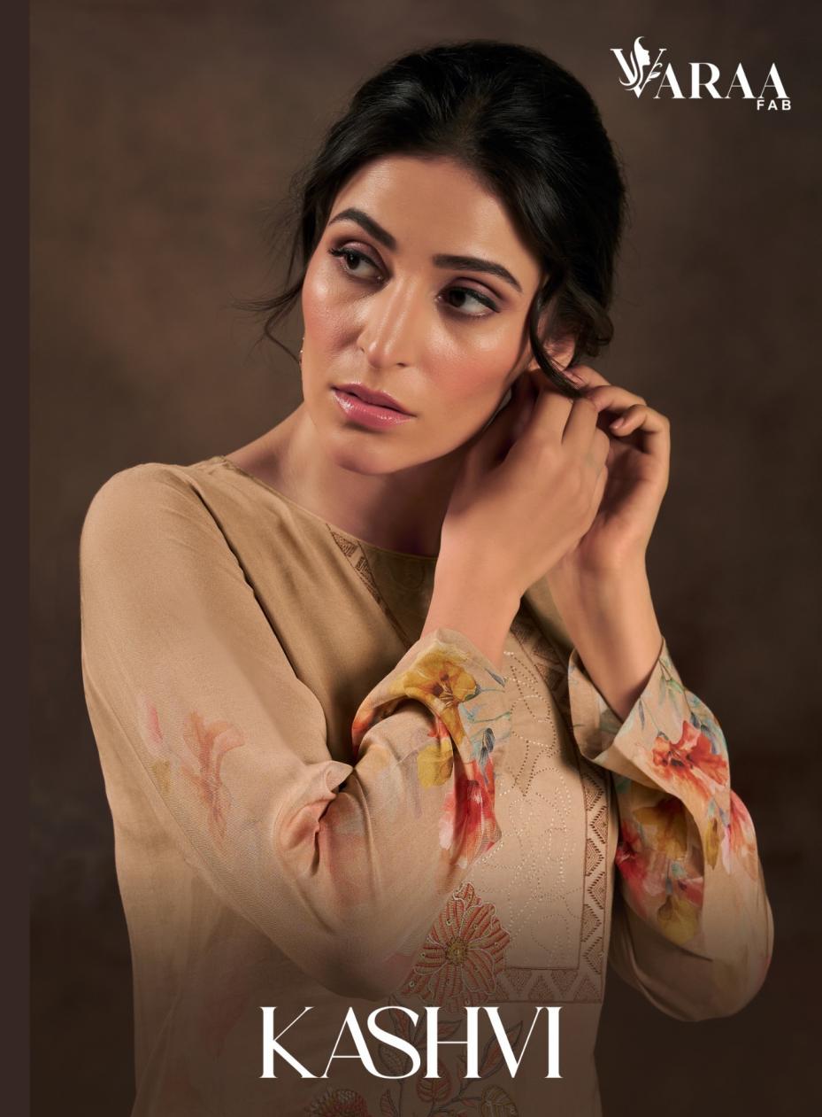 VARAA FAB KASHVI BEMBERG MUSLIN FANCY 3PCS DRESS