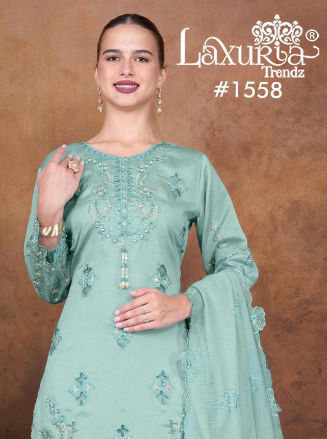 1558 BY LAXURIA TRENDZ VICHITRA SIMMER FULL STITCH PAKISTANI SUITS  