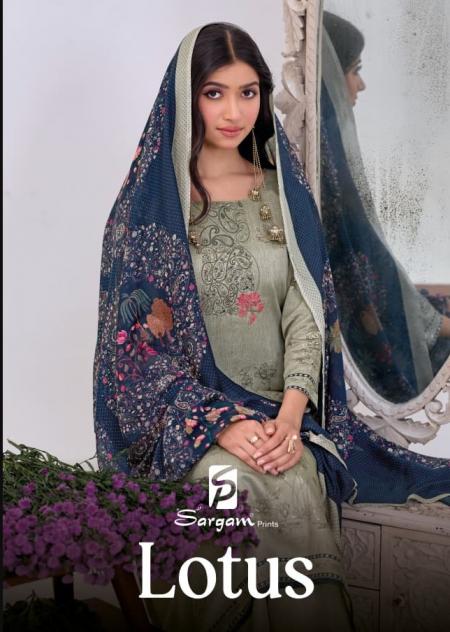 SARGAM PRINTS LOTUS SUMMER JAM UNSTITCH 3PCS DRESS