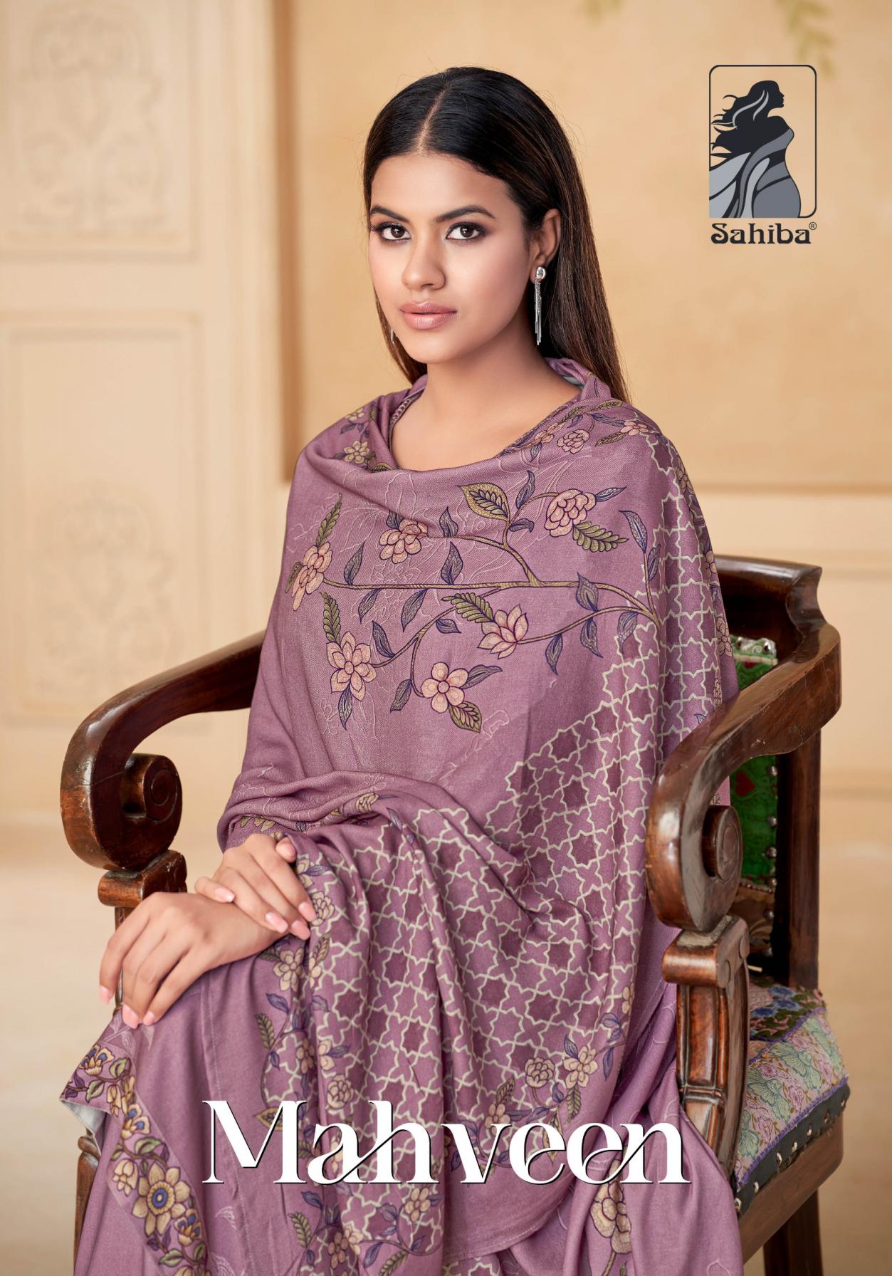 SAHIBA MAHVEEN WINTER PASHMINA TWILL UNSTITCH 3PCS DRESS