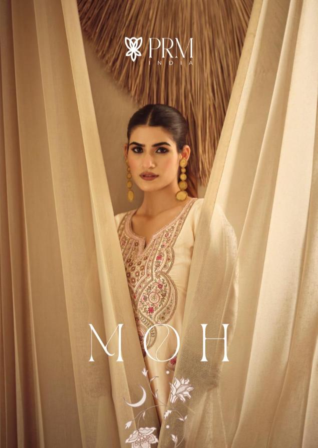 PRM INDIA MOH RUSSIAN SILK UNIQUE FULL STITCH 3PCS DRESS