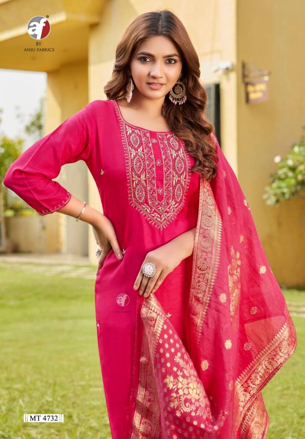ANJU FAB MT 4731-4732 DOLA SILK READYMADE COMBO SALWAR KAMEEZ 