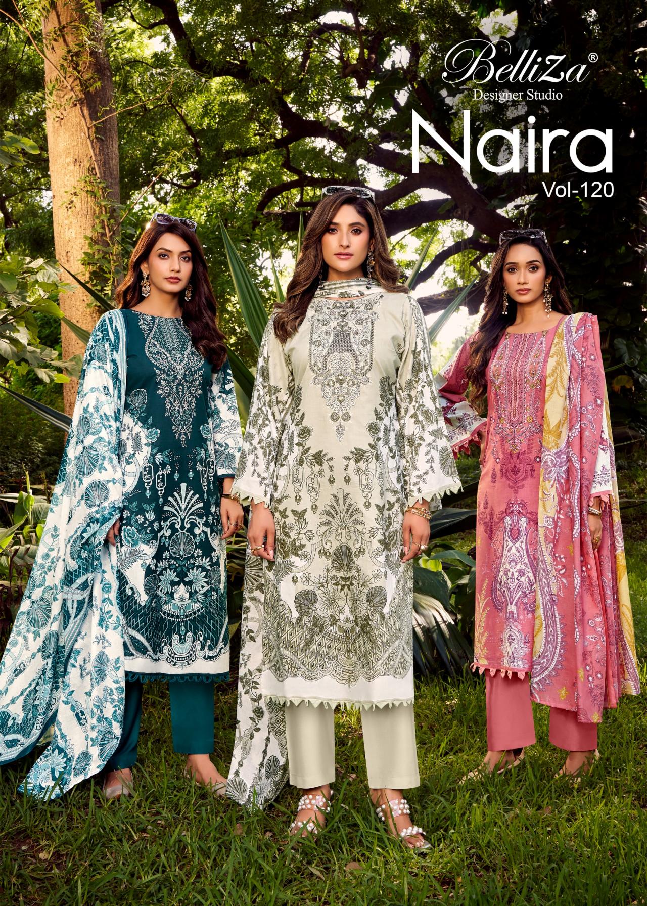 BELLIZA NAIRA VOL 120 HIT DESIGN COTTON 3PCS DRESS