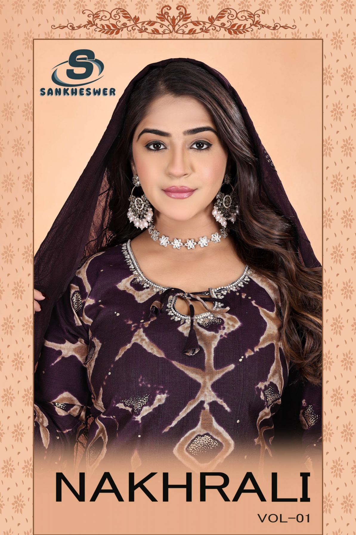 SANKHESWER NAKHRALI VOL 1 STAR VATICAN READYMADE 3PCS DRESS