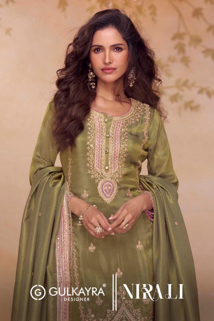 GULKAYRA DESIGNER NIRALI READYMADE SIMAR SILK SALWAR SUIT 
