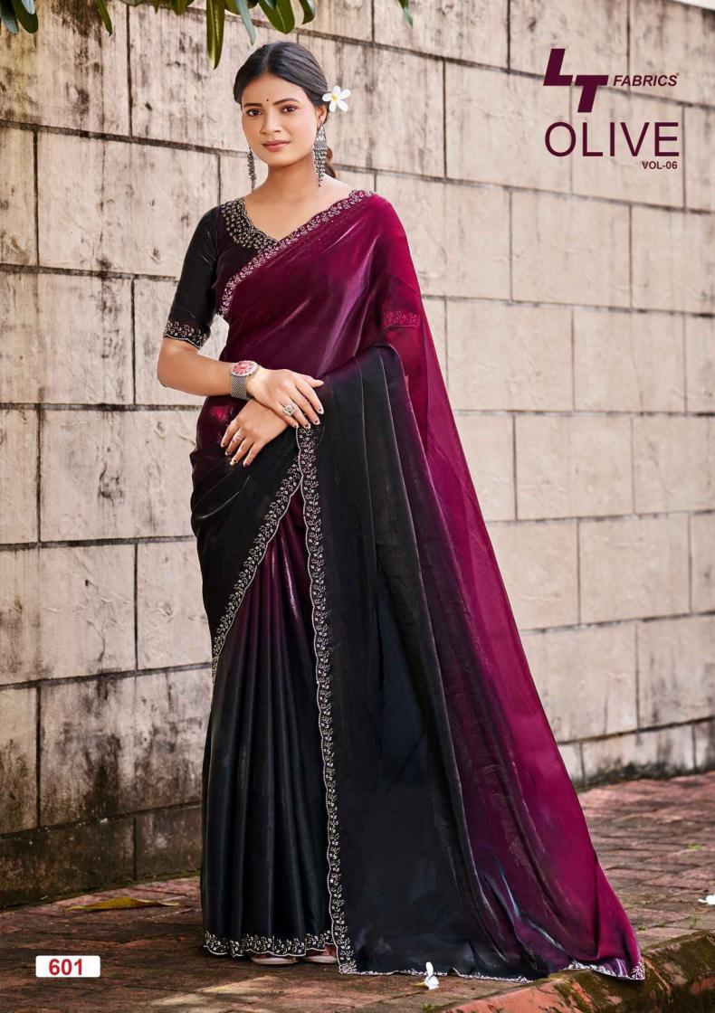 LT FASHION OLIVE VOL 6 MALAI SILK NEW DESIGN SAREE FOR WOMENS 