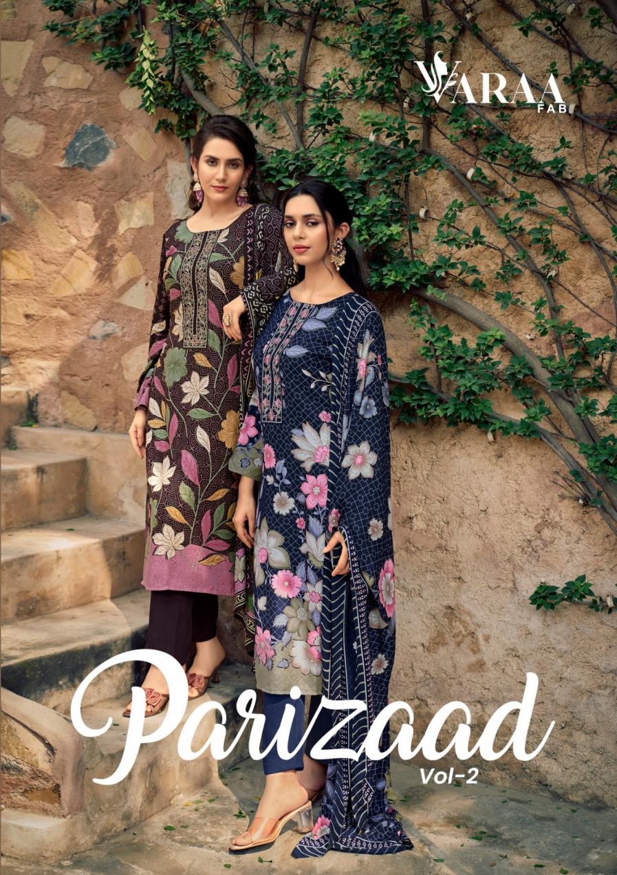 PVARAA FAB ARIZAAD VOL 2 VISCOSE PASHMINA UNSTITCH SUITS