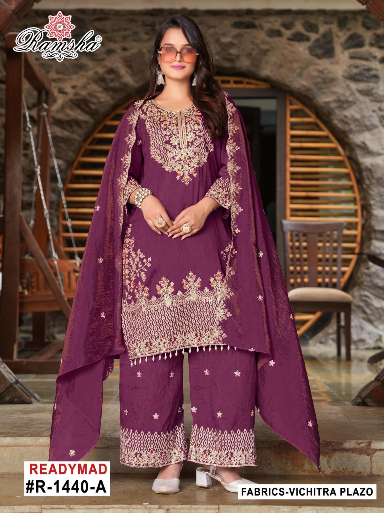 R 1440 BY RAMSHA VICHITRA PRETTY LOOK READYMADE PAKISTANI DRESS