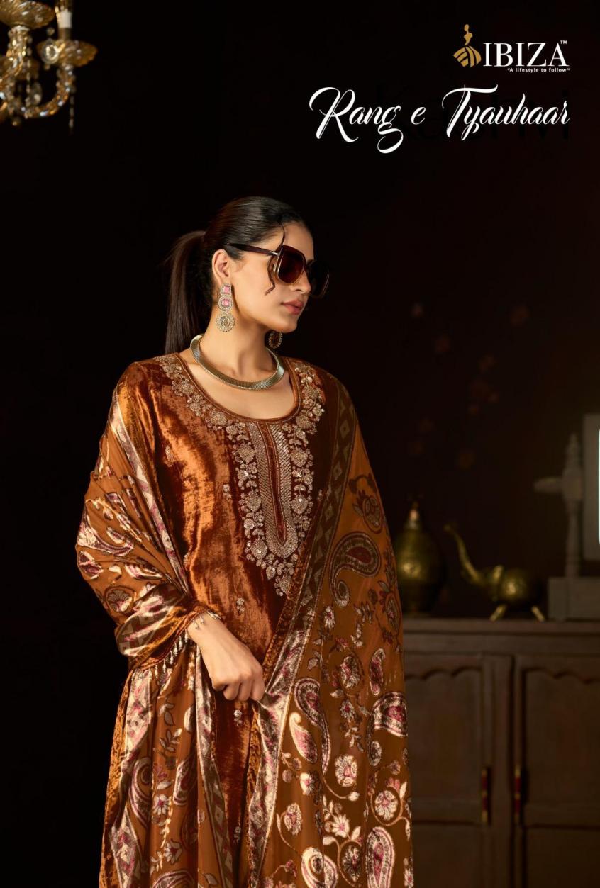 IBIZA RANG E TYAUHAAR WINTER VISCOSE VELVET SALWAR KAMEEZ 