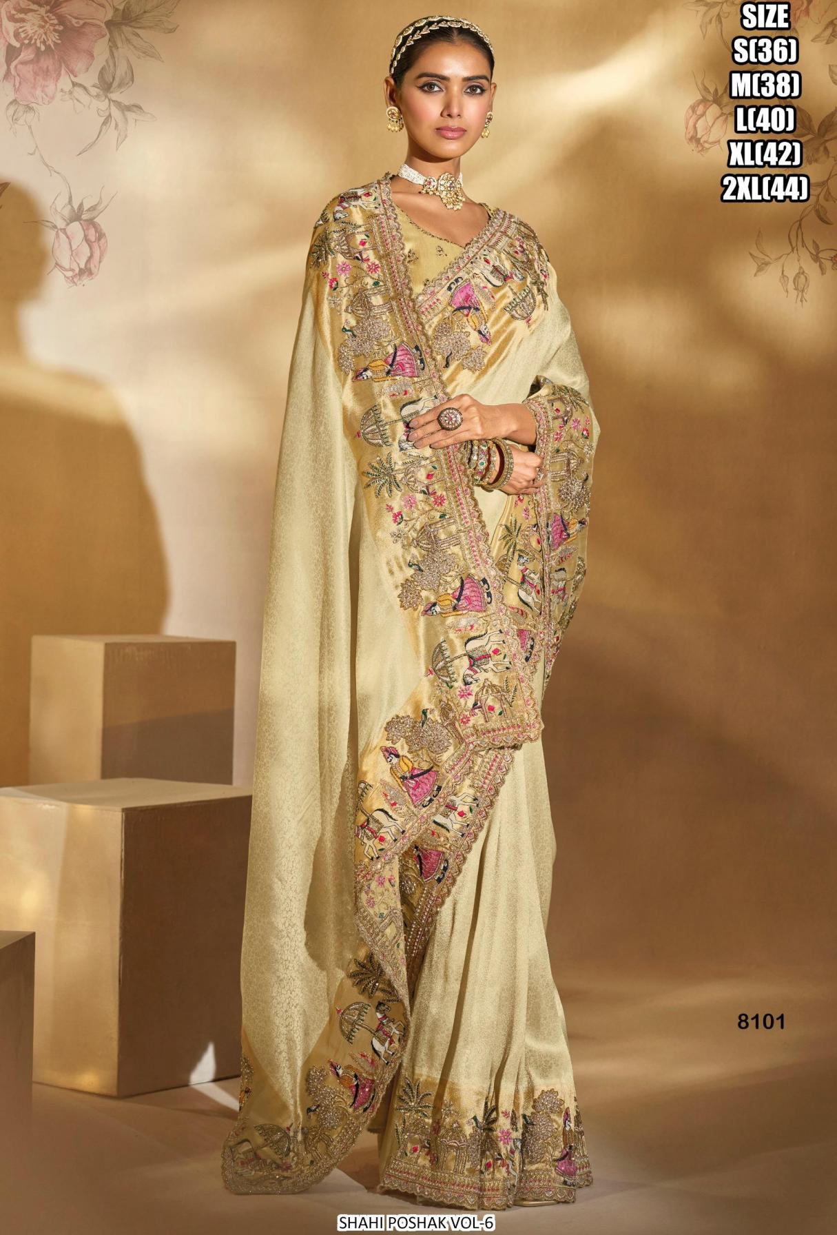 MN LAUNCH SHAHI POSHAK VOL 6 SILK FASHIONABLE 8101-8111 SAREE