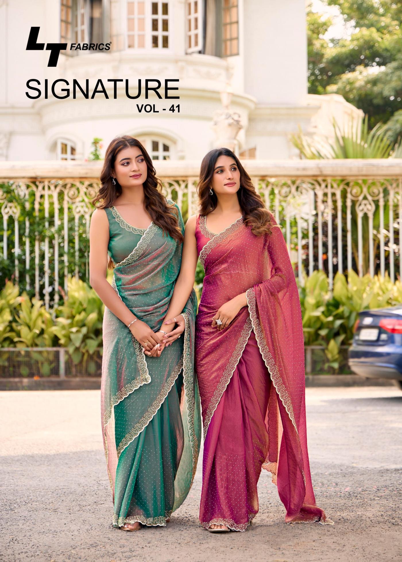 LT FASHION SIGNATURE VOL 41 MALAI SILK SAREE FOR WOMENS 