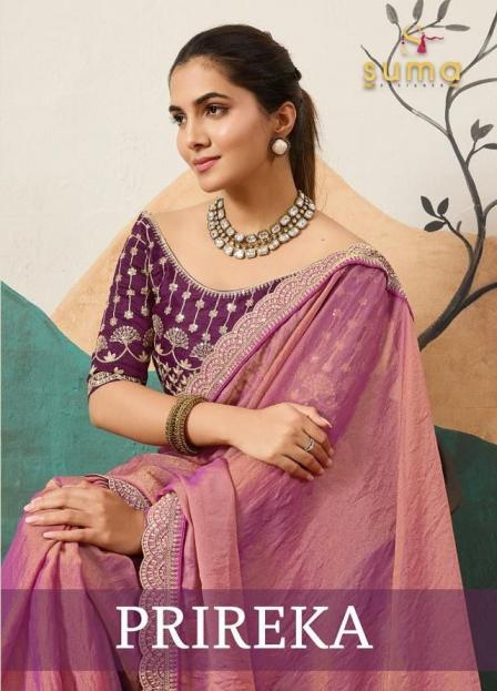PRIREKA BY SUMA DESIGNER FASHIONABLE NC MOSS SAREE ONLINE