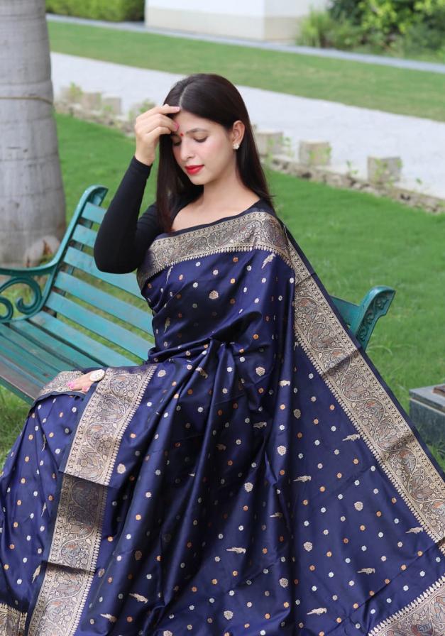 UDAAN SILK COPPER AND GOLDEN ZARI WEAVED BORDER SAREE ONLINE 
