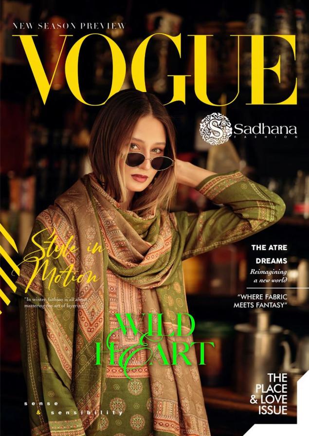 SADHANA FASHION WILD HEART VISCOSE PASHMINA UNSTITCH DRESS