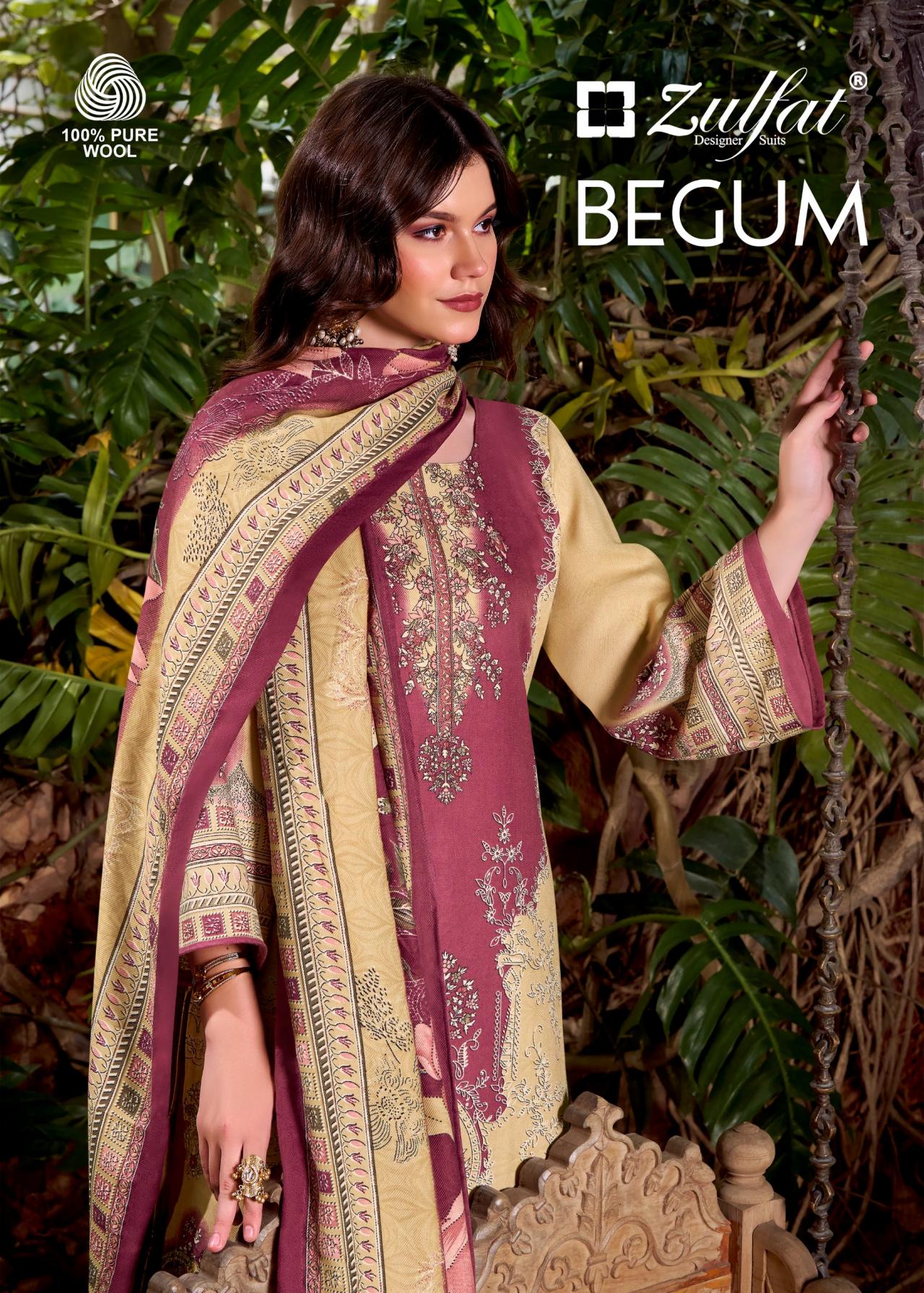 BEGUM BY ZULFAT WOOLLEN PASHMINA WINTER READYMADE BIG SIZE 3PCS DRESS