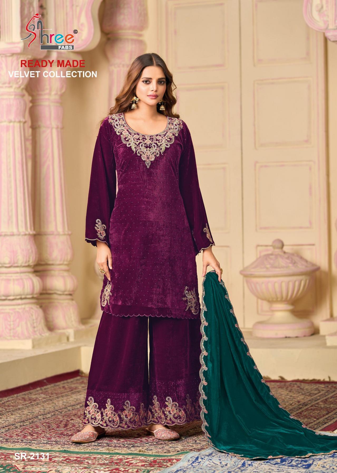 2131 by shree fabs readymade velvet zarkan daimond pakistani suits 
