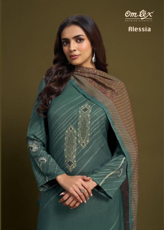 OMTEX ALESSIA PASHMINA JACQUARD TRENDY FULL STITCH SUIT ONLINE 