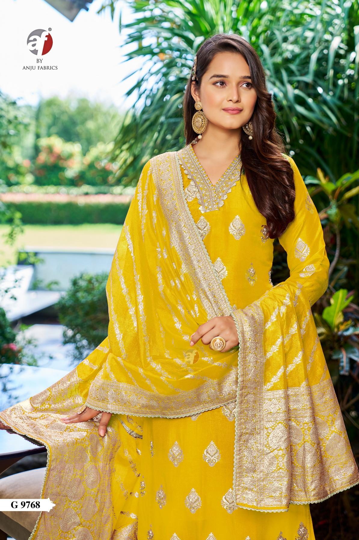 G 9768 BY ANJU FAB READYMADE UNIQUE COMBO SET SUIT FOR WOMENS 