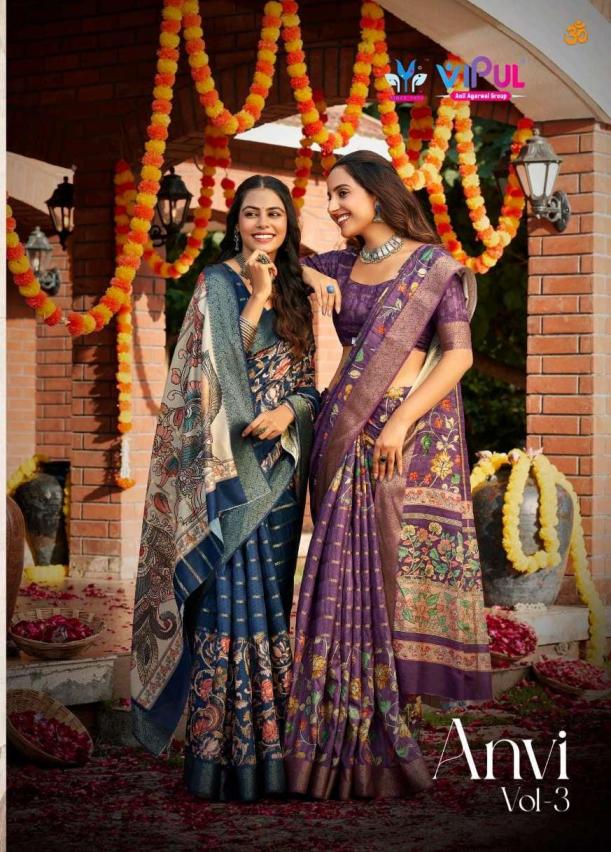 VIPUL ANVI VOL 3 AMAZING SOFT SILK FANCY SAREES 
