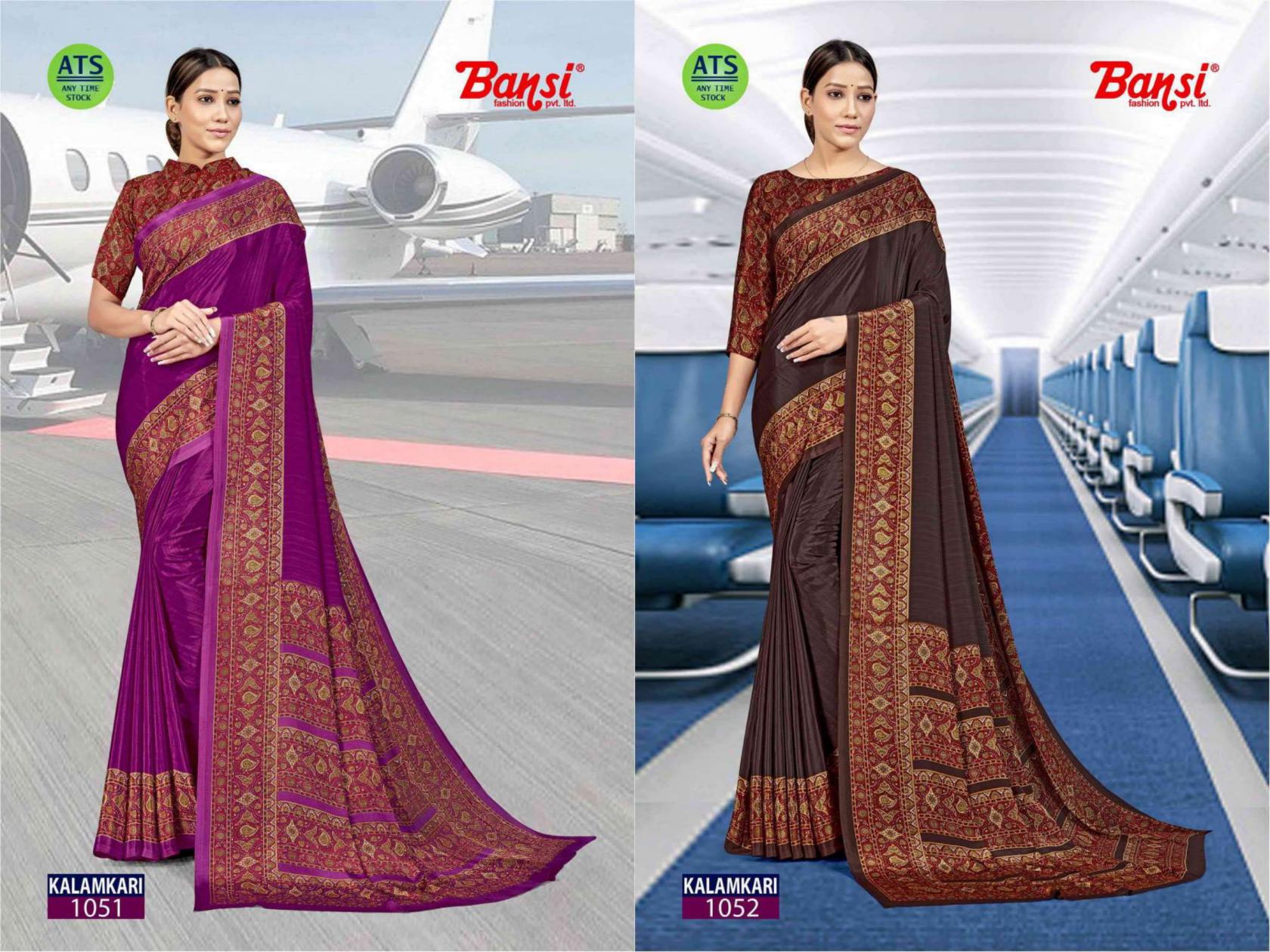 KALAMKARI BY BANSI TRENDY CRAPE SAREES ONLINE 