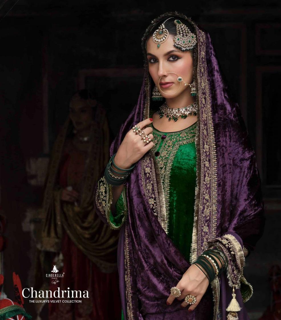 CHANDRIMA BY CINDERELLA VISCOSE VELVET WINTER STYLISH SALWAR SUITS