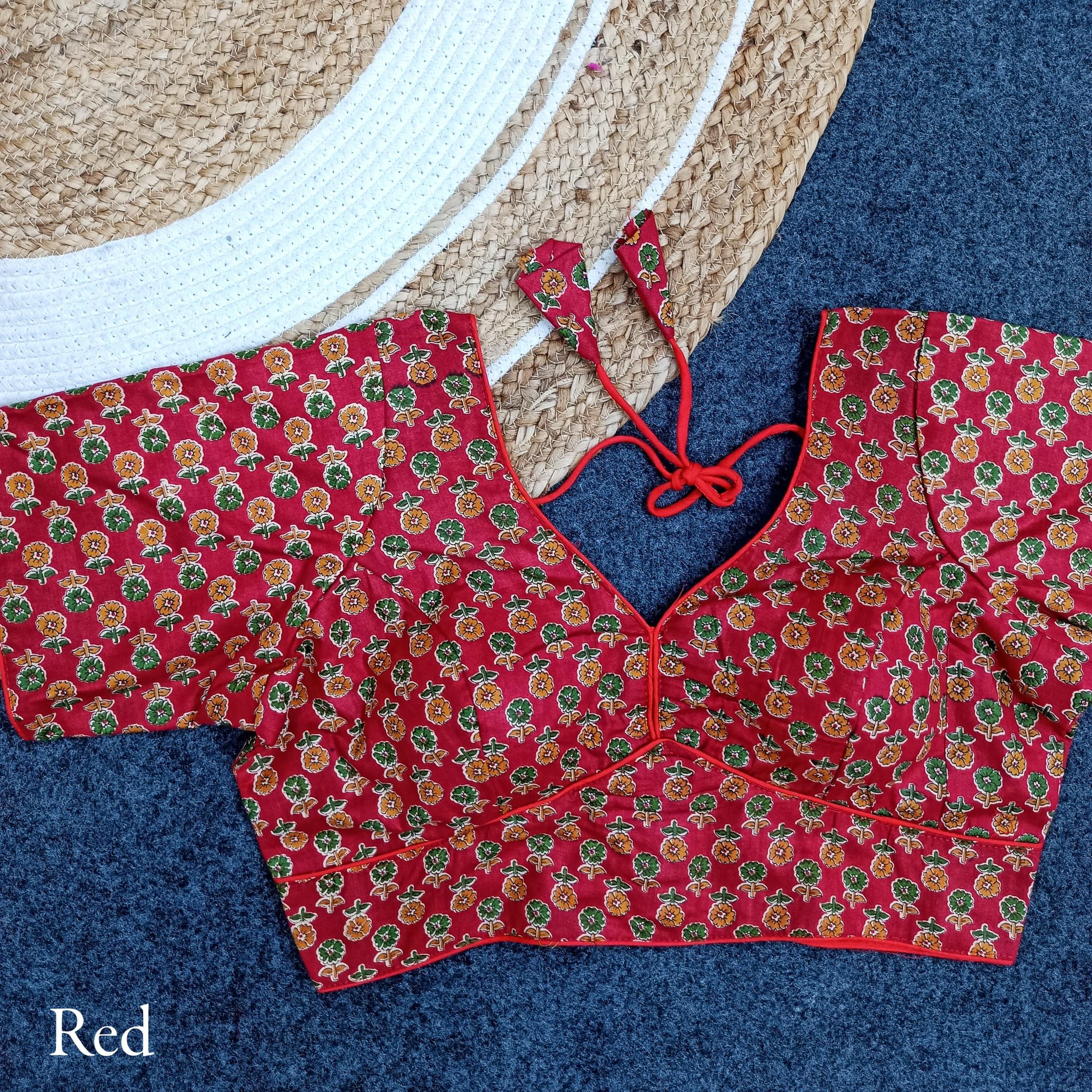 COTTON FLOWER FULLY STITCH SABYASACHI PATTERN STYLISH BLOUSE 