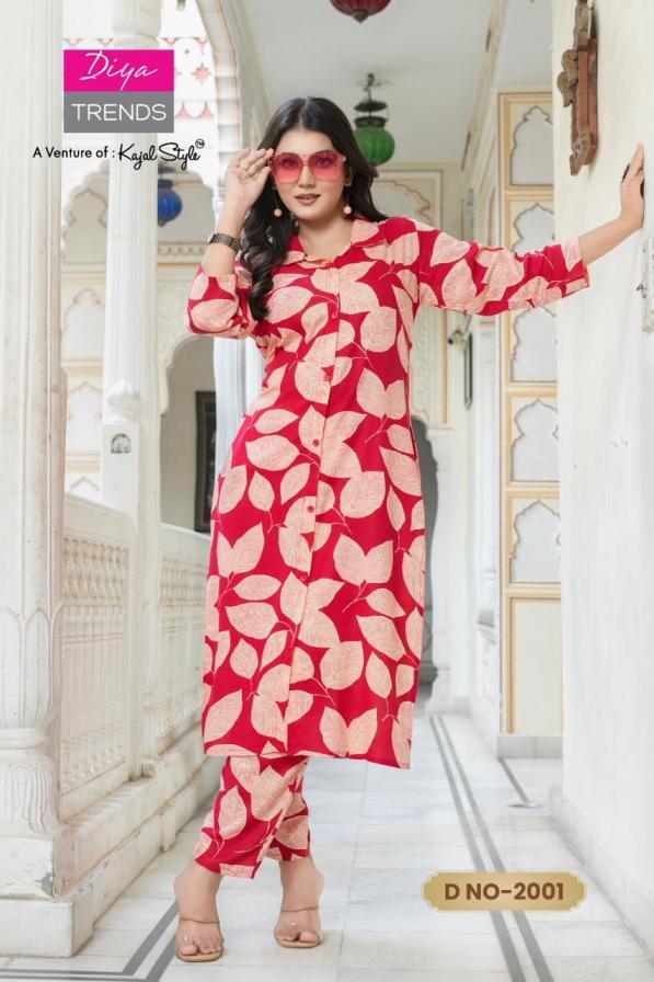 CO-ORD SET VOL 2 BY DIYA TRENDS RAYON CLASSIC READYMADE CO-ORD SET 