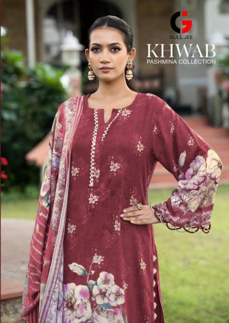 KHWAB BY GULLJEE VISCOSE PASHMINA UNIQUE SUITS 