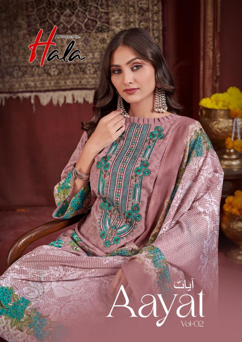 AAYAT VOL 2 BY HALA COTTON PAKISTANI FANCY SALWAR KAMEEZ 