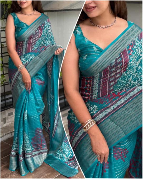 karishma zari moss elegant style saree online 