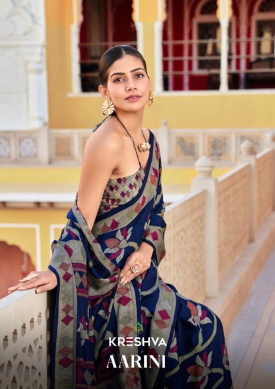 AARINI BY KRESHVA CHARUKRITI FLORAL TRADITIONAL SAREE ONLINE 