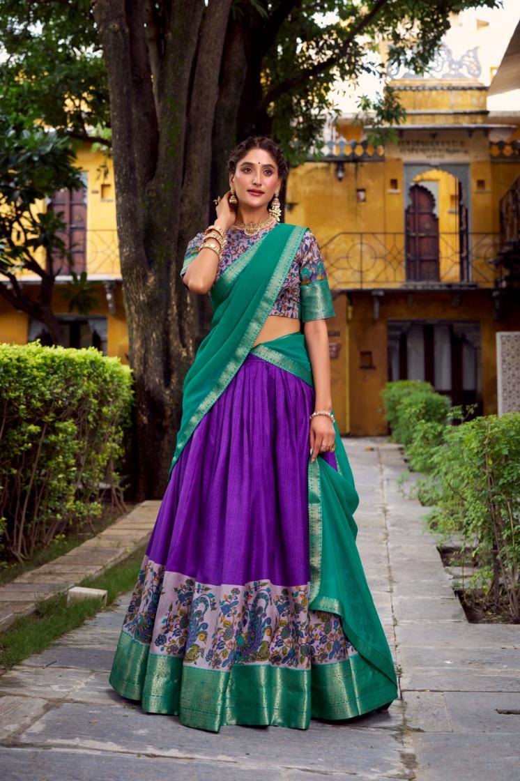 KRISHIKA LNB1244 READYMADE AASTHA SILK LEHENGAS AT BEST RATE 