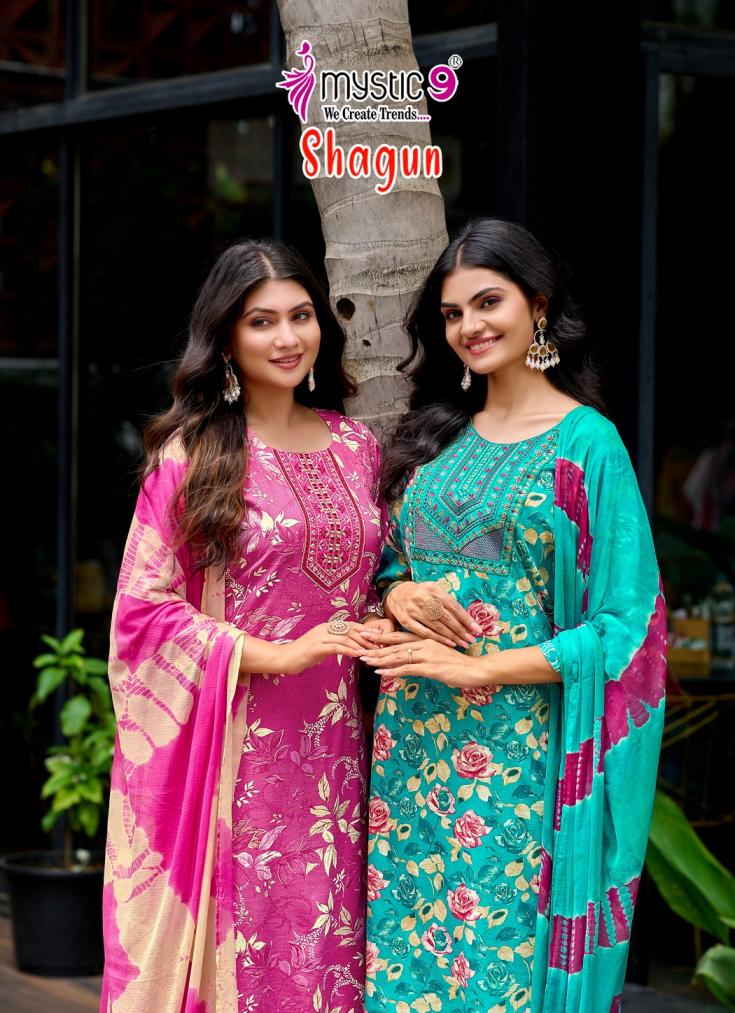 SHAGUN VOL 24 BY MYSTIC9 RAYON CAPSULE FULL STITCH 3PCS DRESS