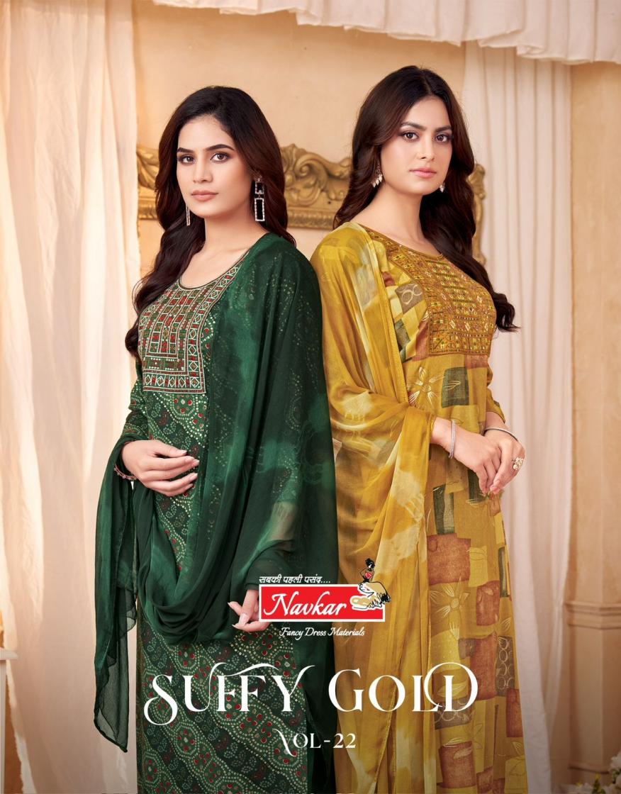 navkar suffy gold vol 22 capsule classic readyamde 3pcs dress