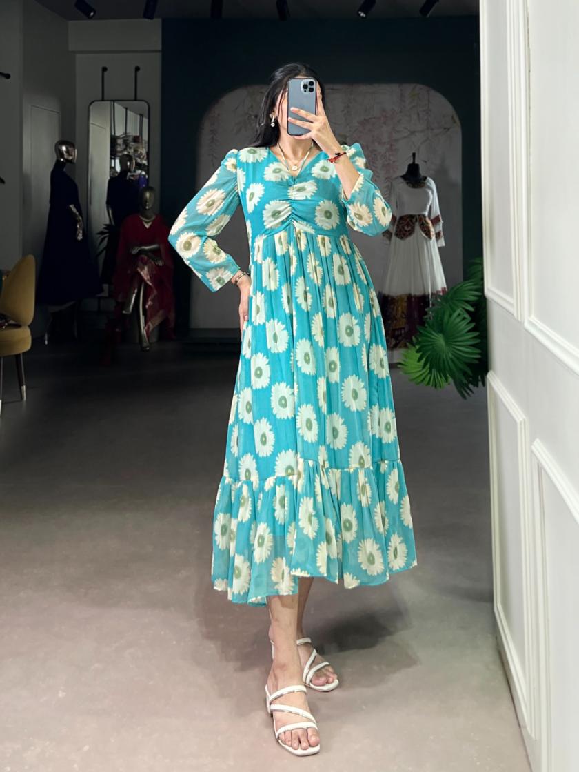 NNK4501 FULLY STITCH PRETTY WEIGHTLESS MARBAL LONG KURTI 