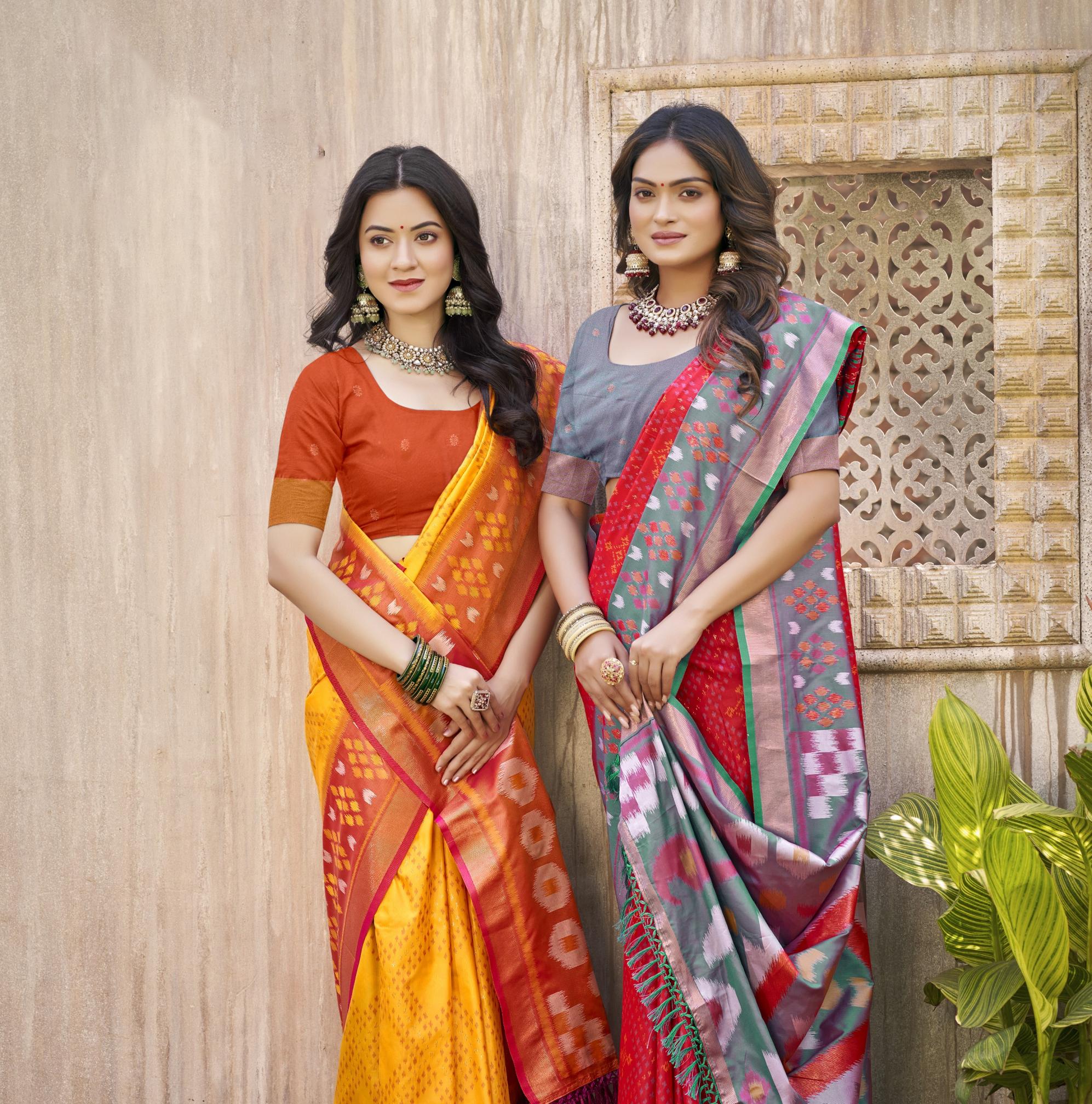 ASTITA POORVIKA SILK VOL 3 FANCY DESIGNER Pochampalli Silk FABRIC SAREE WHOLSALE WITH FANCY LATKAN