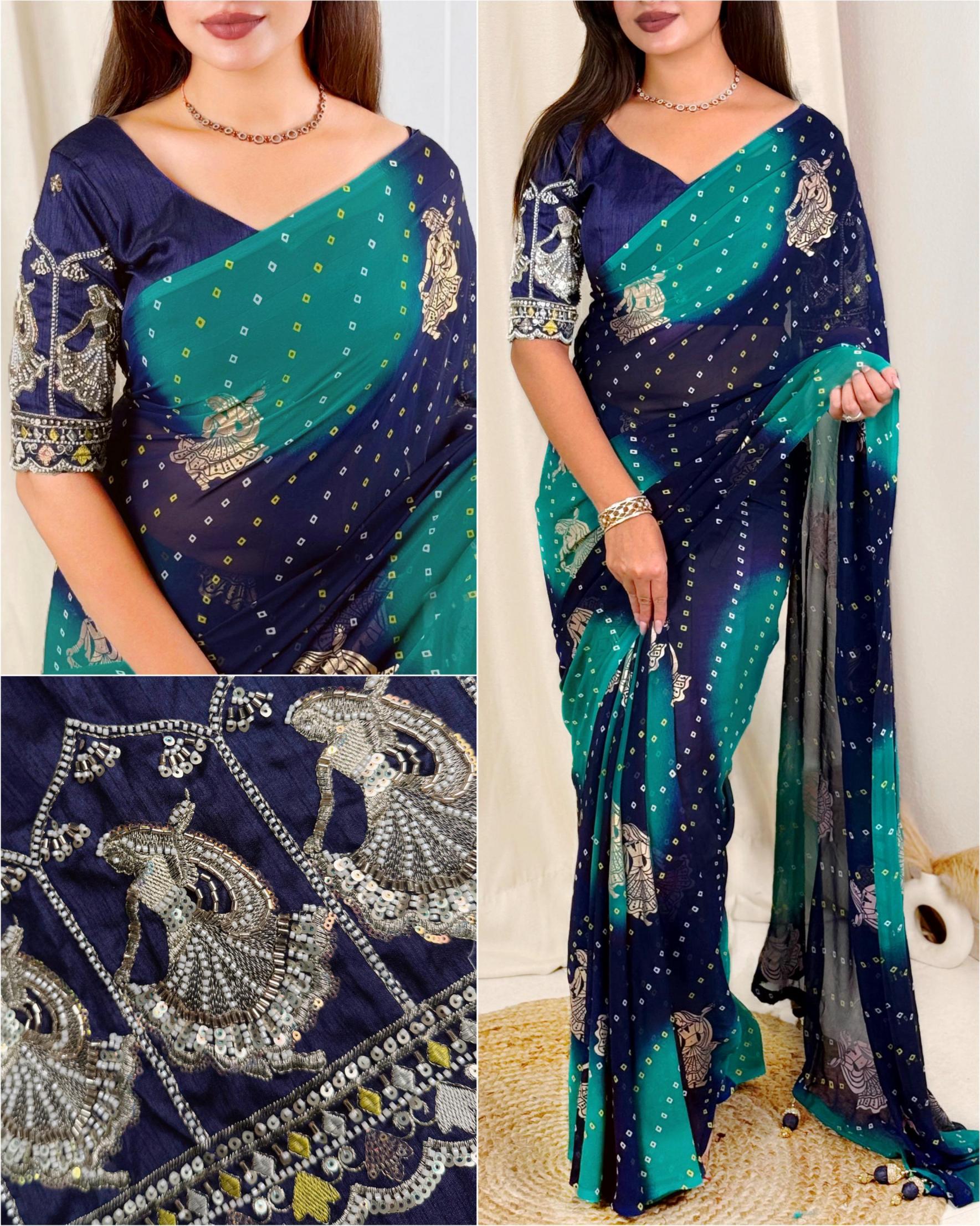 RAJWADI GEORGETTE CASUAL WEAR SAREE