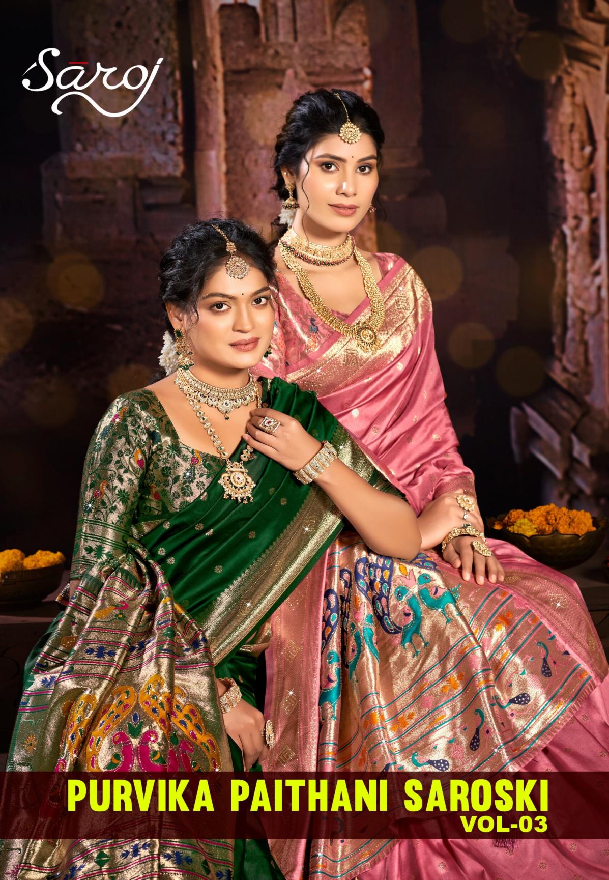Purvika paithani saroski Saroj vol.1 50*600 Silk