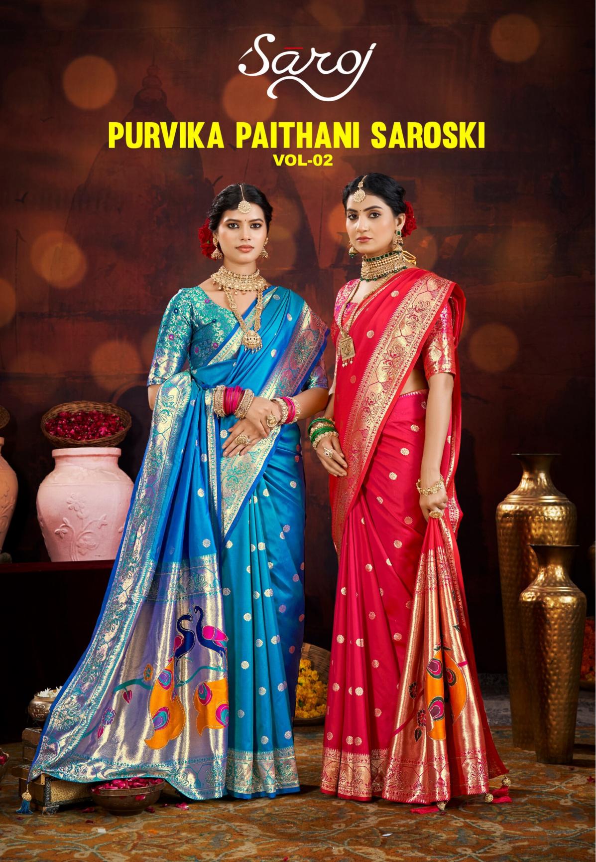 Purvika paithani saroski Saroj vol.2 50*600 Silk