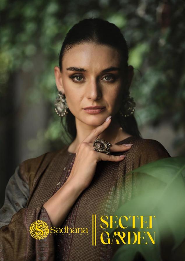 SADHANA FASHION SECTET GARDEN VISCOSE PASHMINA WINTER FULL STITCH DRESS